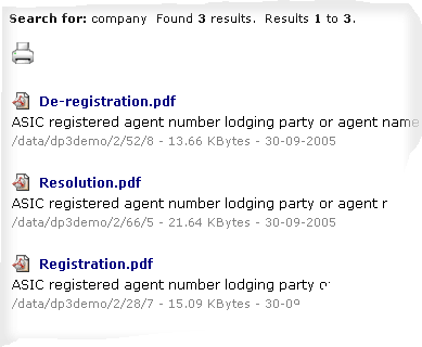 Docpoint full text search