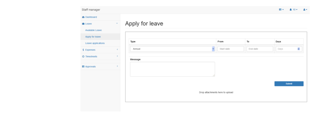 Simplified leave processing